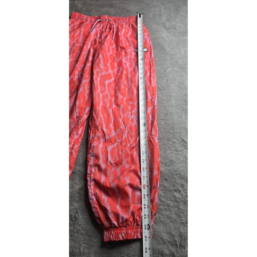 Nike Sportswear Woven Training Jogger Pants Women Small Orange Pink Animal Print